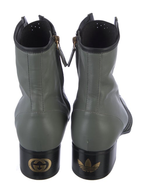 Gucci x Adidas Leather Lace-Up Boots