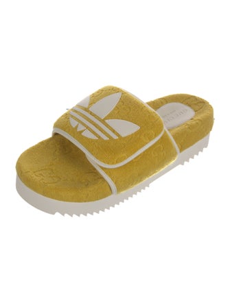 Gucci x Adidas GG Signature Terry Cloth Slides