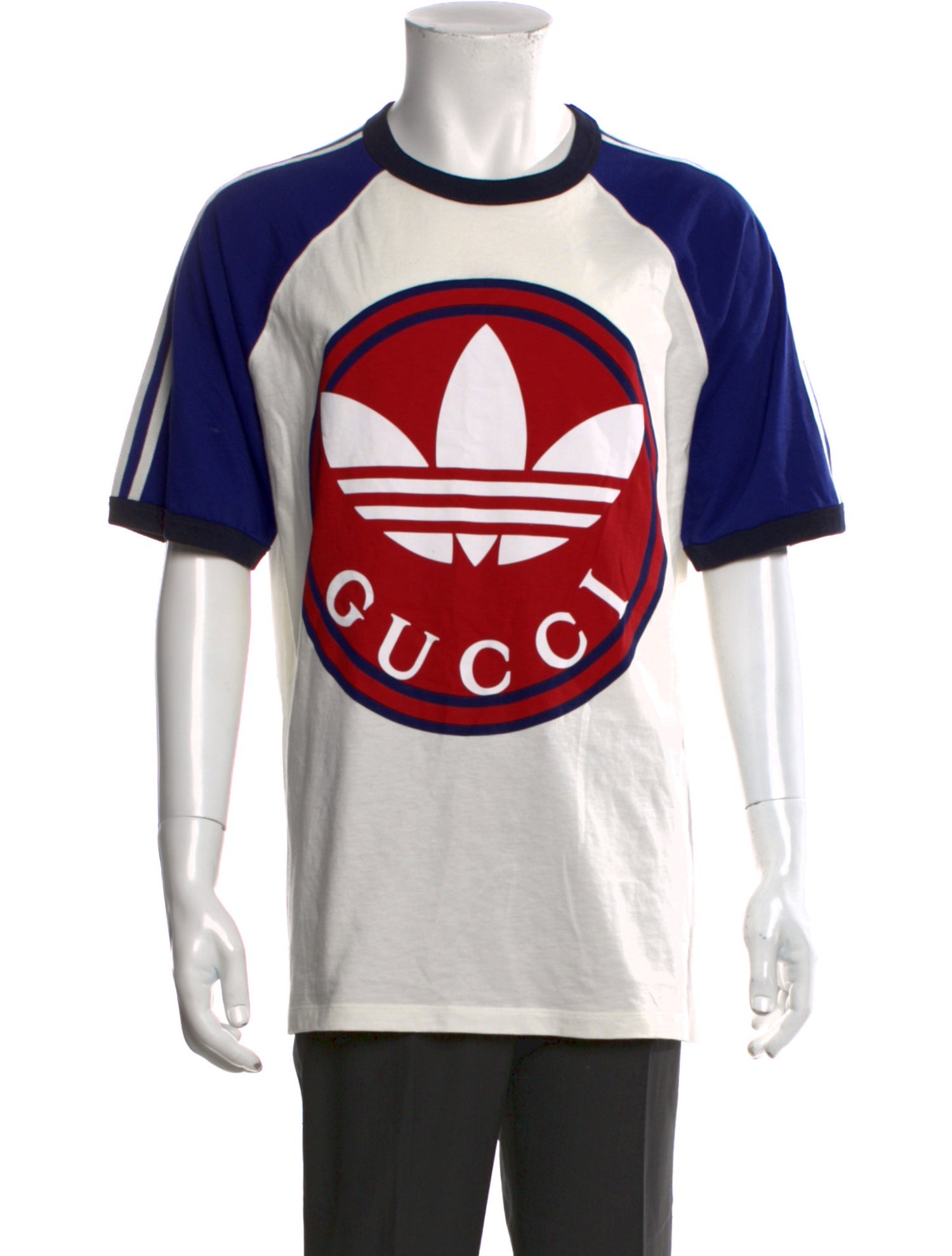 Gucci x Adidas Interlocking G Logo Crew Neck T-Shirt