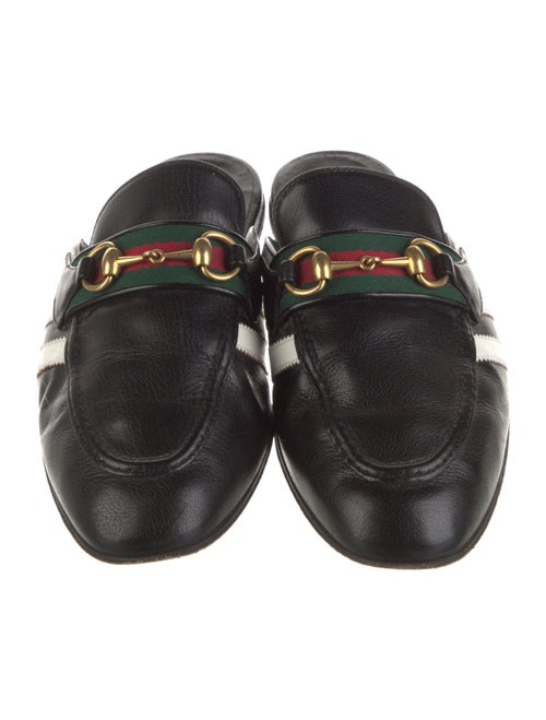 Gucci x Adidas Web Accent Leather Slippers