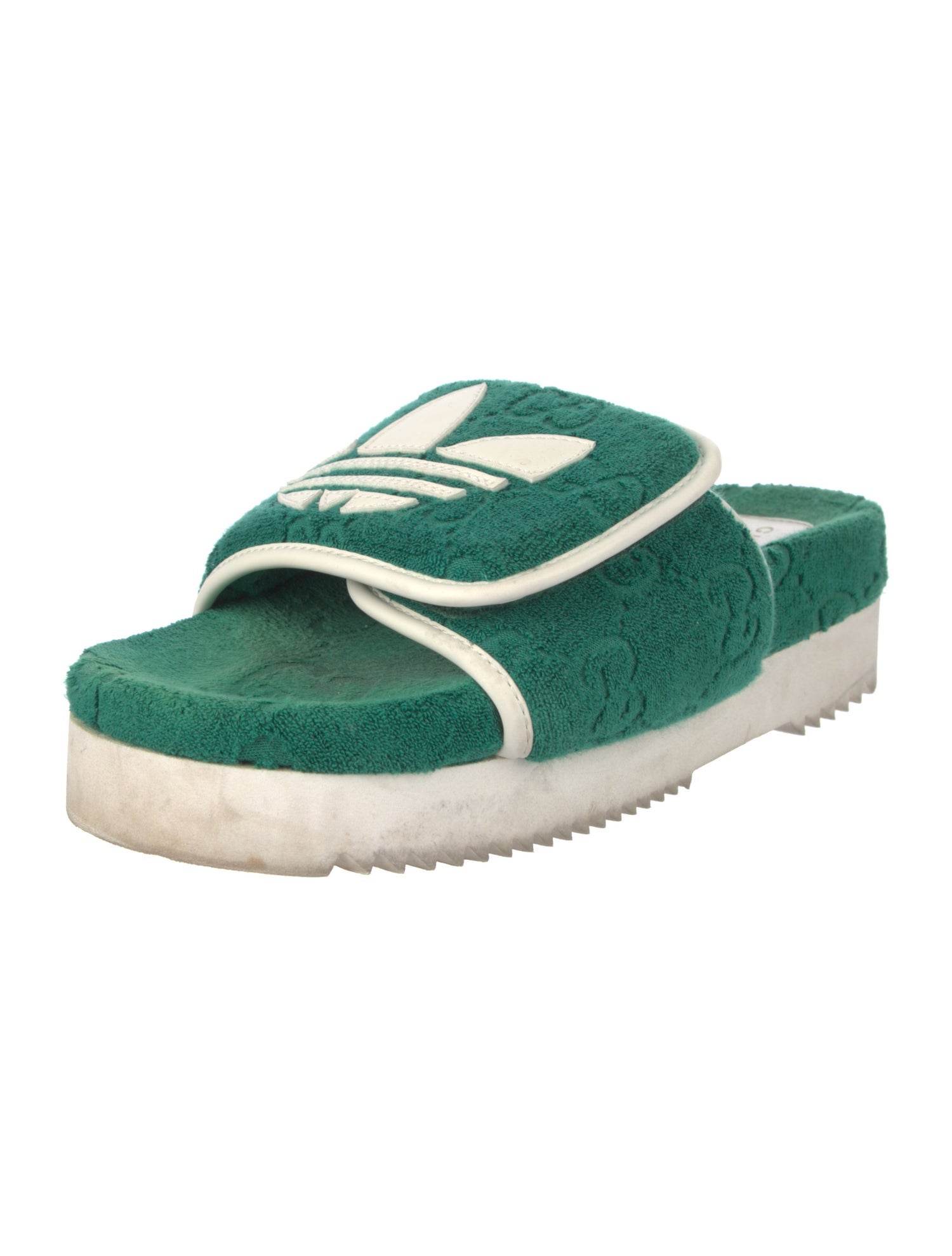 Gucci x Adidas Terry Cloth Printed Slides