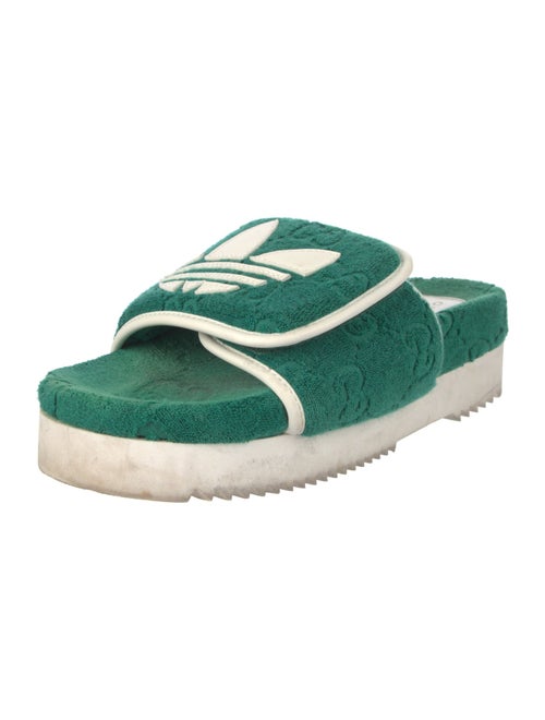 Gucci x Adidas Terry Cloth Printed Slides