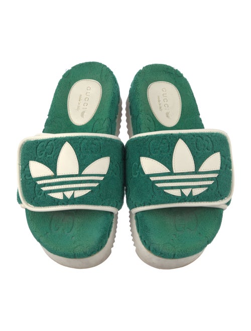Gucci x Adidas Terry Cloth Printed Slides