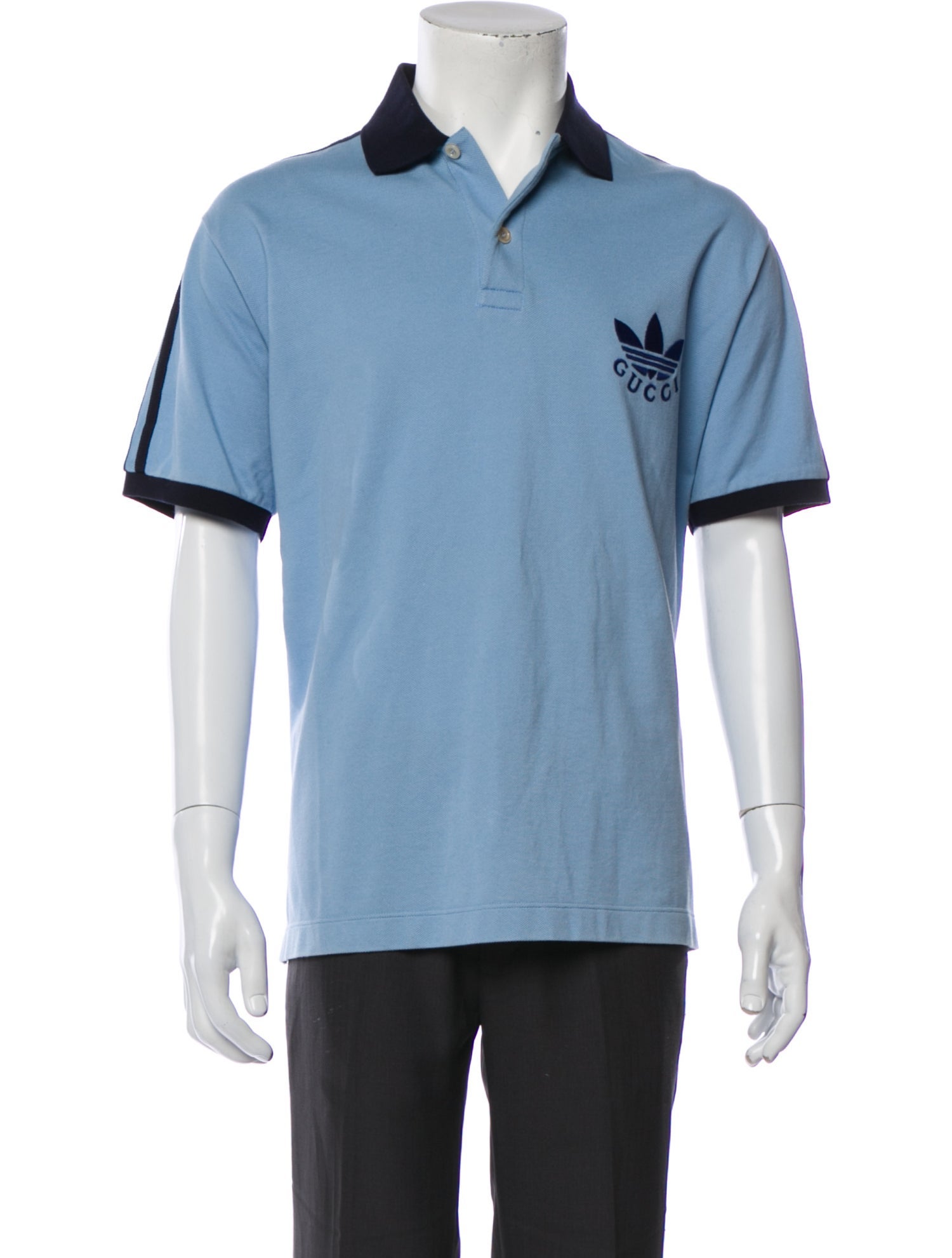 Gucci x Adidas V-Neck Short Sleeve Polo Shirt