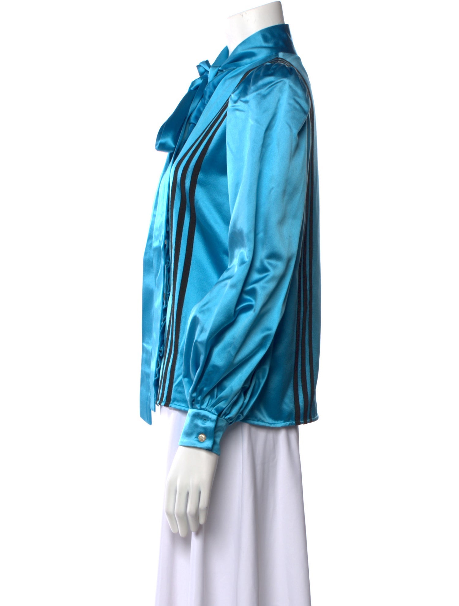 Gucci x Adidas Silk Mock Neck Blouse w/ Tags