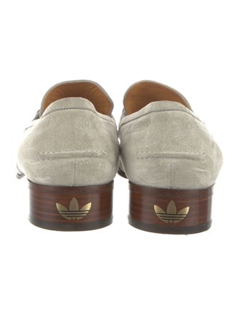 Gucci x Adidas Web Accent Suede Loafers