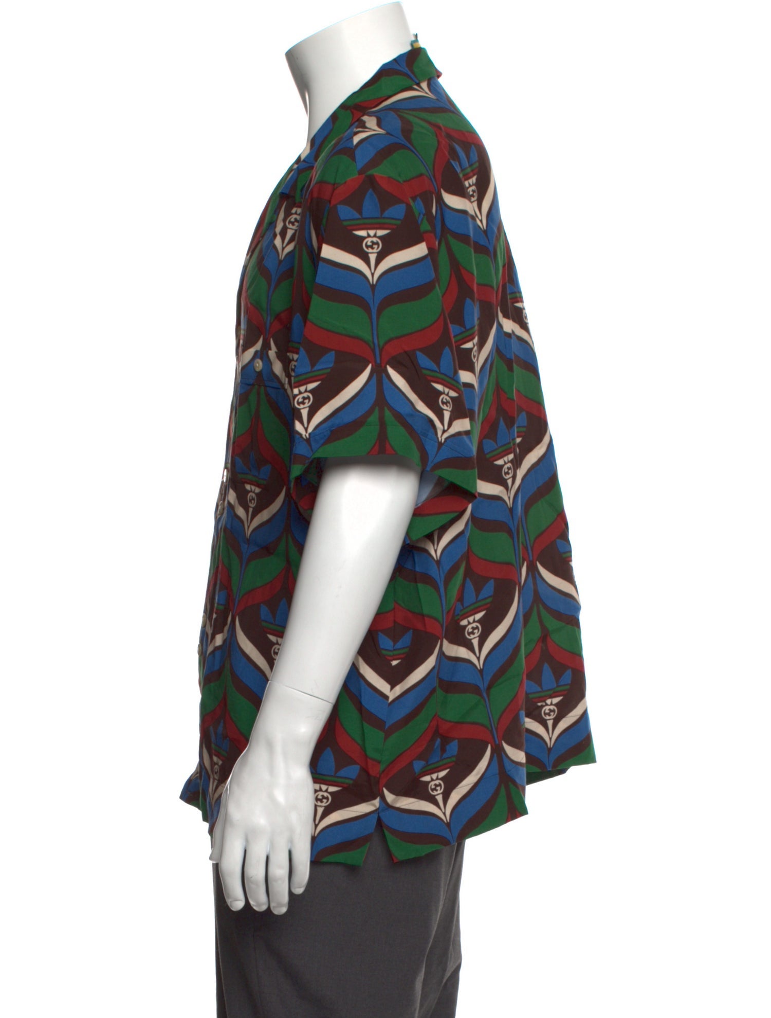 Gucci x Adidas Interlocking G Logo Three-Quarter Sleeve Shirt