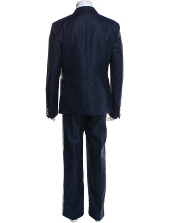 Gucci x Adidas Signature Logo Graphic Print Two-Piece Blazer