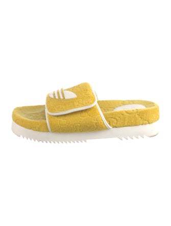 Gucci x Adidas GG Signature Terry Cloth Slides