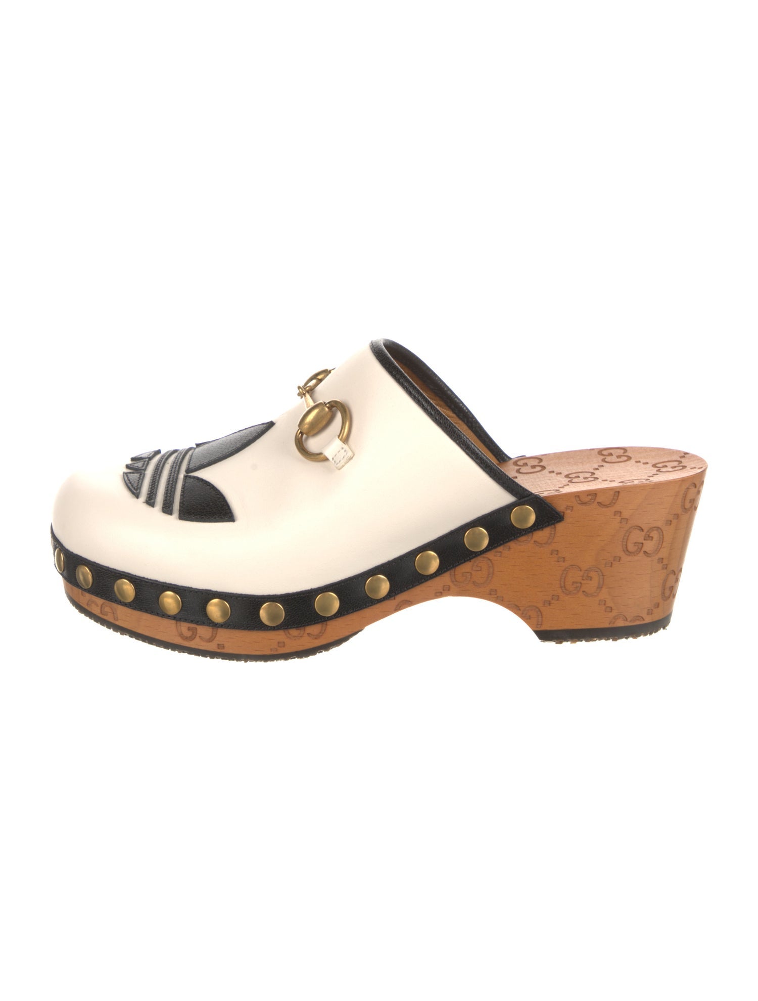 Gucci x Adidas GG Logo Leather Mules