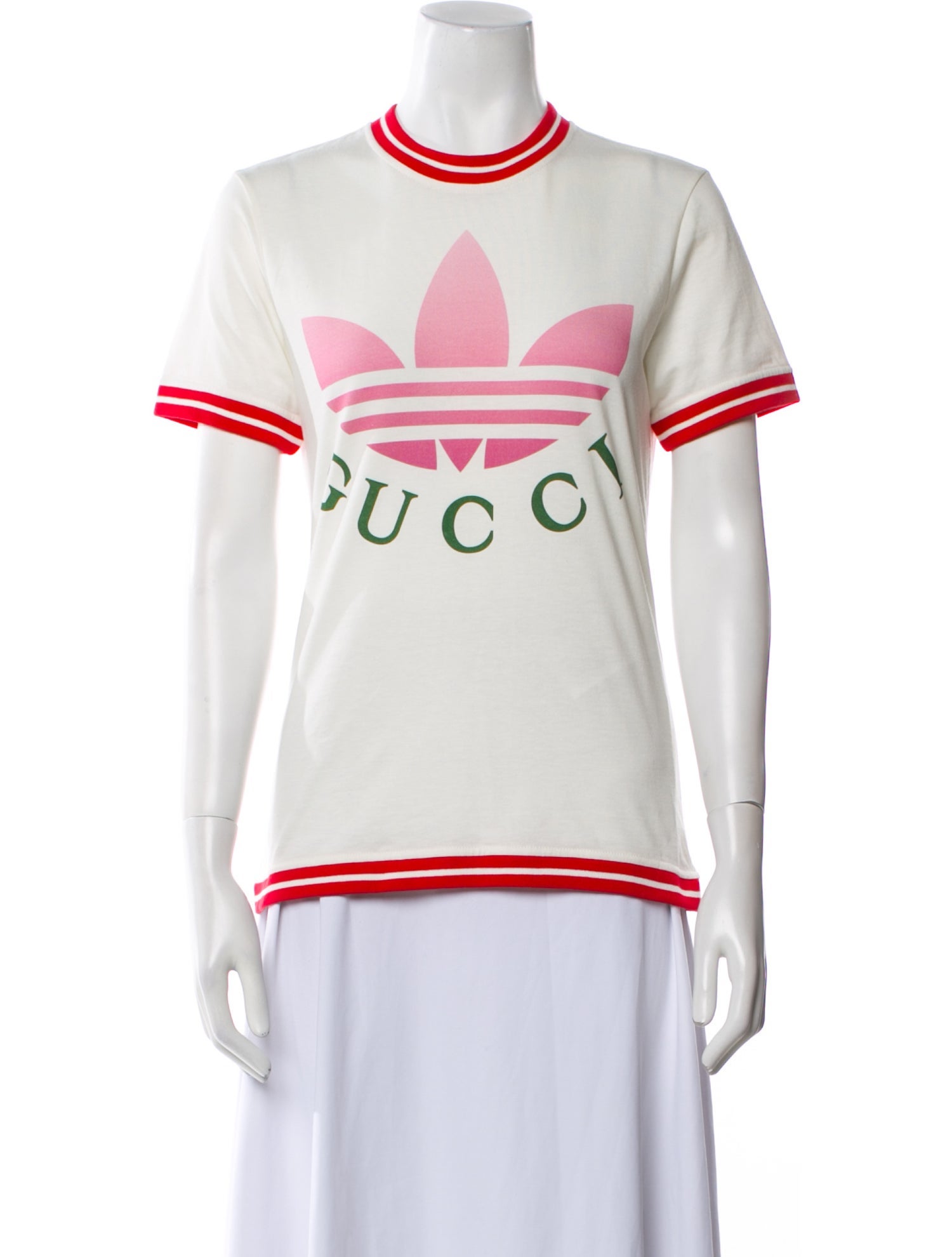 Gucci x Adidas Graphic Print Crew Neck T-Shirt