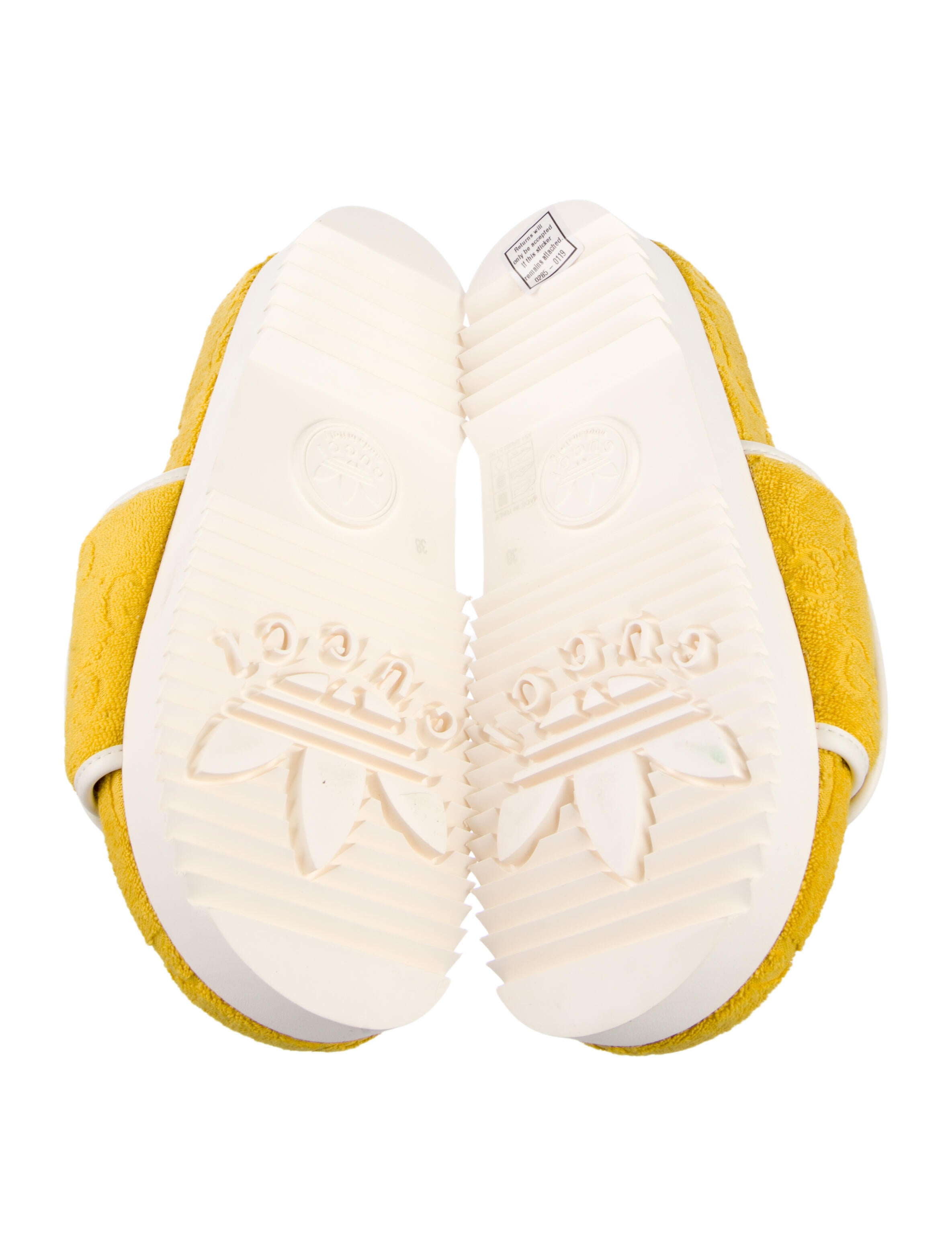 Gucci x Adidas GG Logo Terry Cloth Slides
