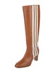 Gucci x Adidas Leather Striped Riding Boots