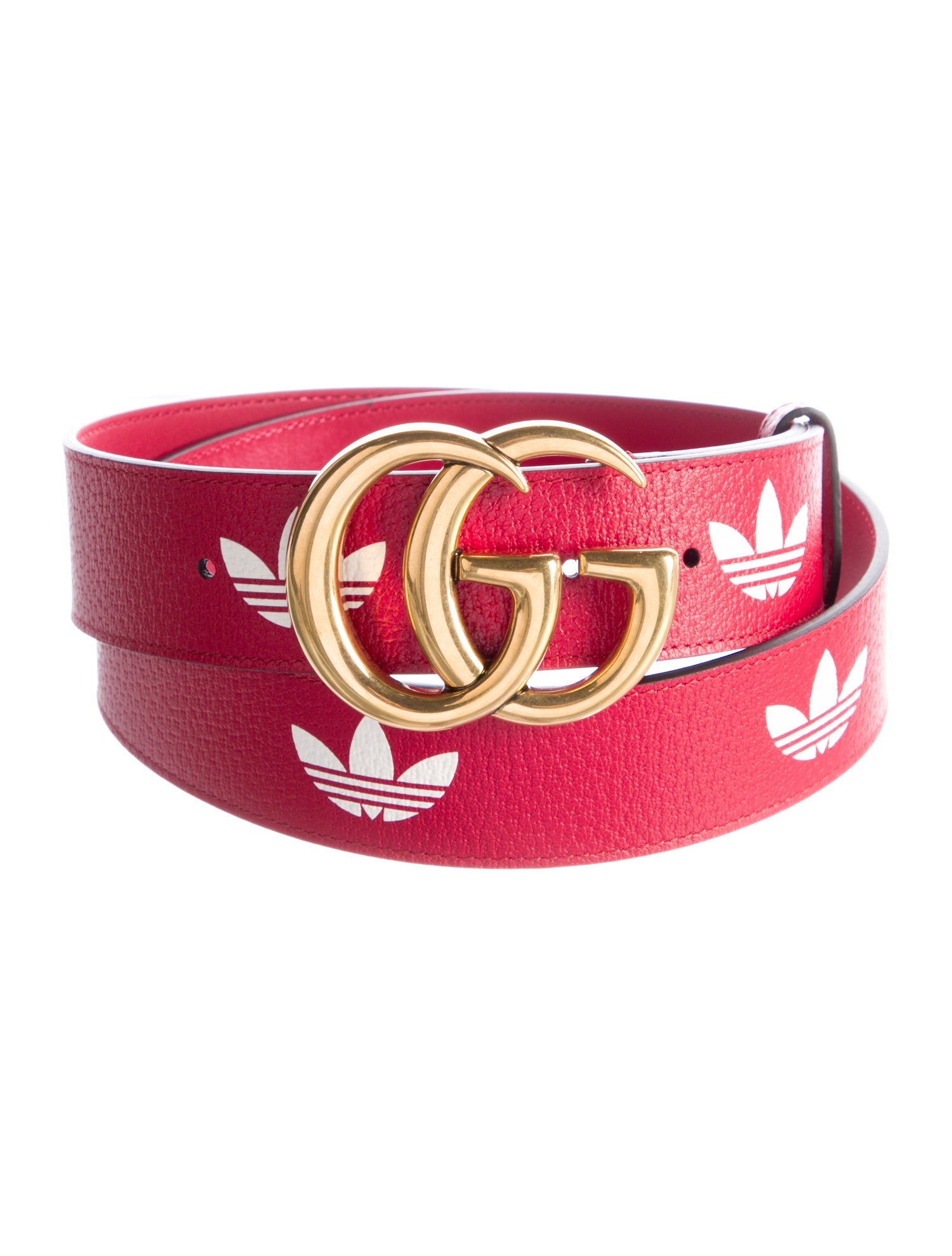 Gucci x Adidas Double G Logo Leather Belt