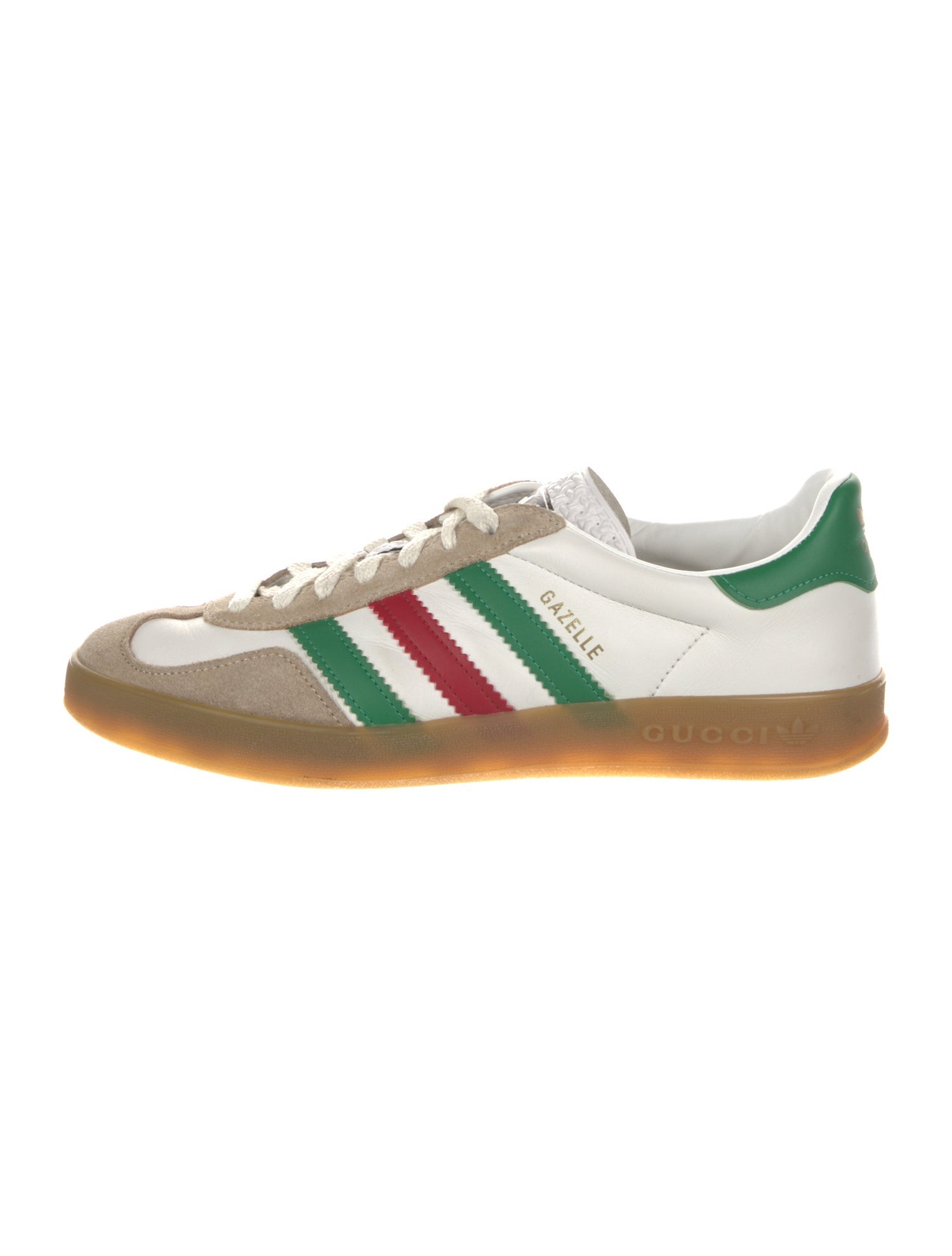 Gucci x Adidas Web Accent Leather Sneakers