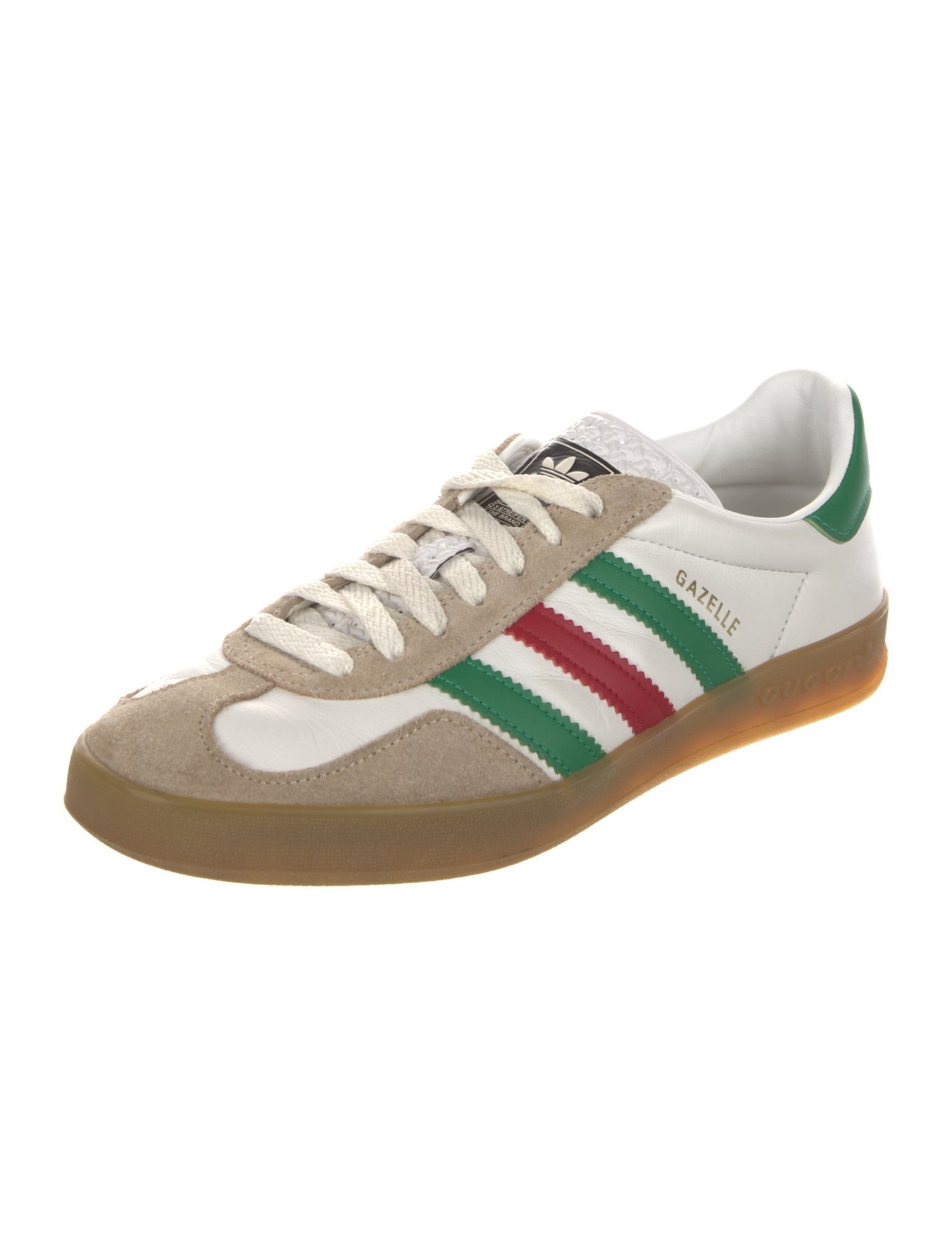 Gucci x Adidas Web Accent Leather Sneakers
