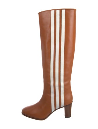 Gucci x Adidas Signature Stripe Leather Boots