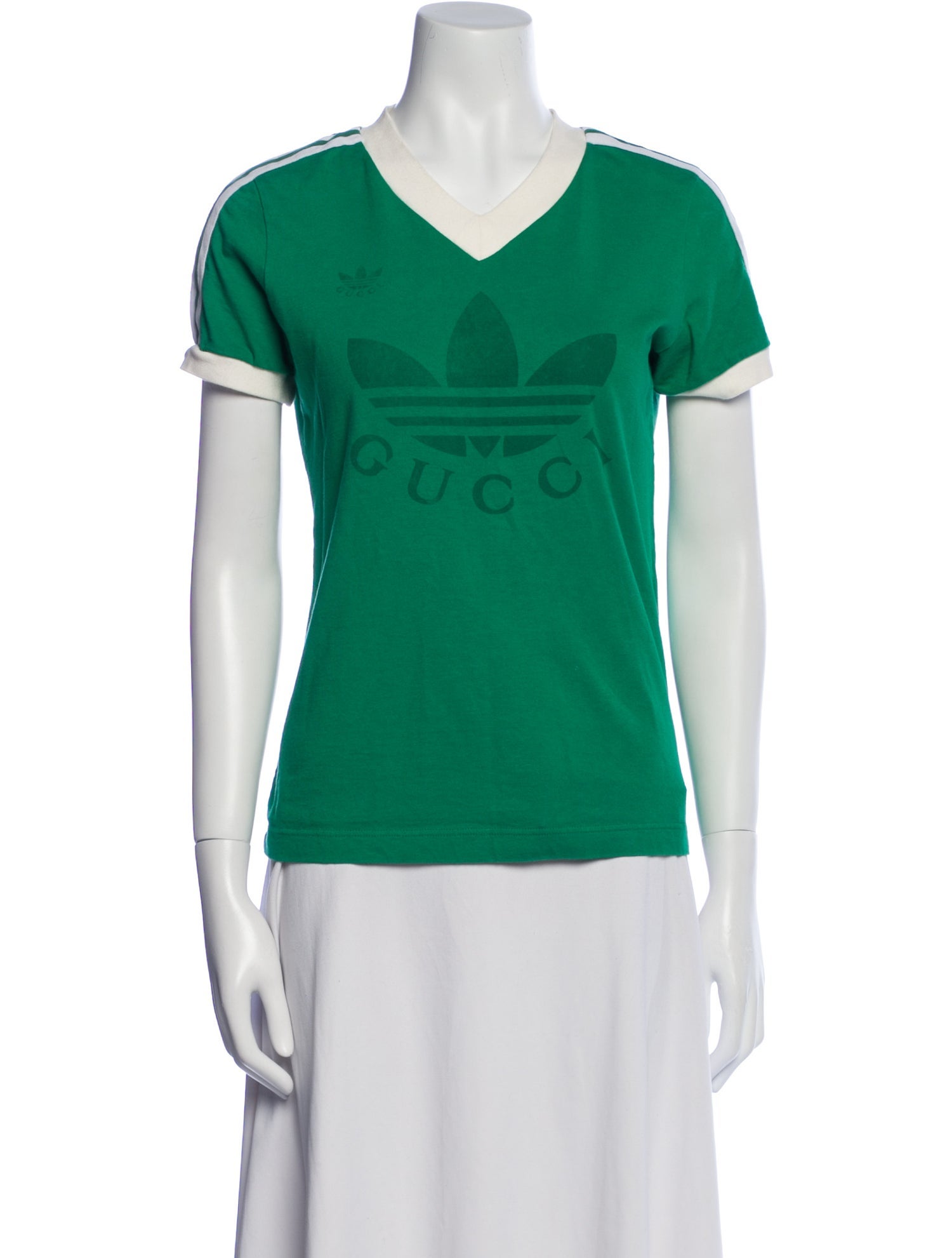 Gucci x Adidas V-Neck Short Sleeve T-Shirt