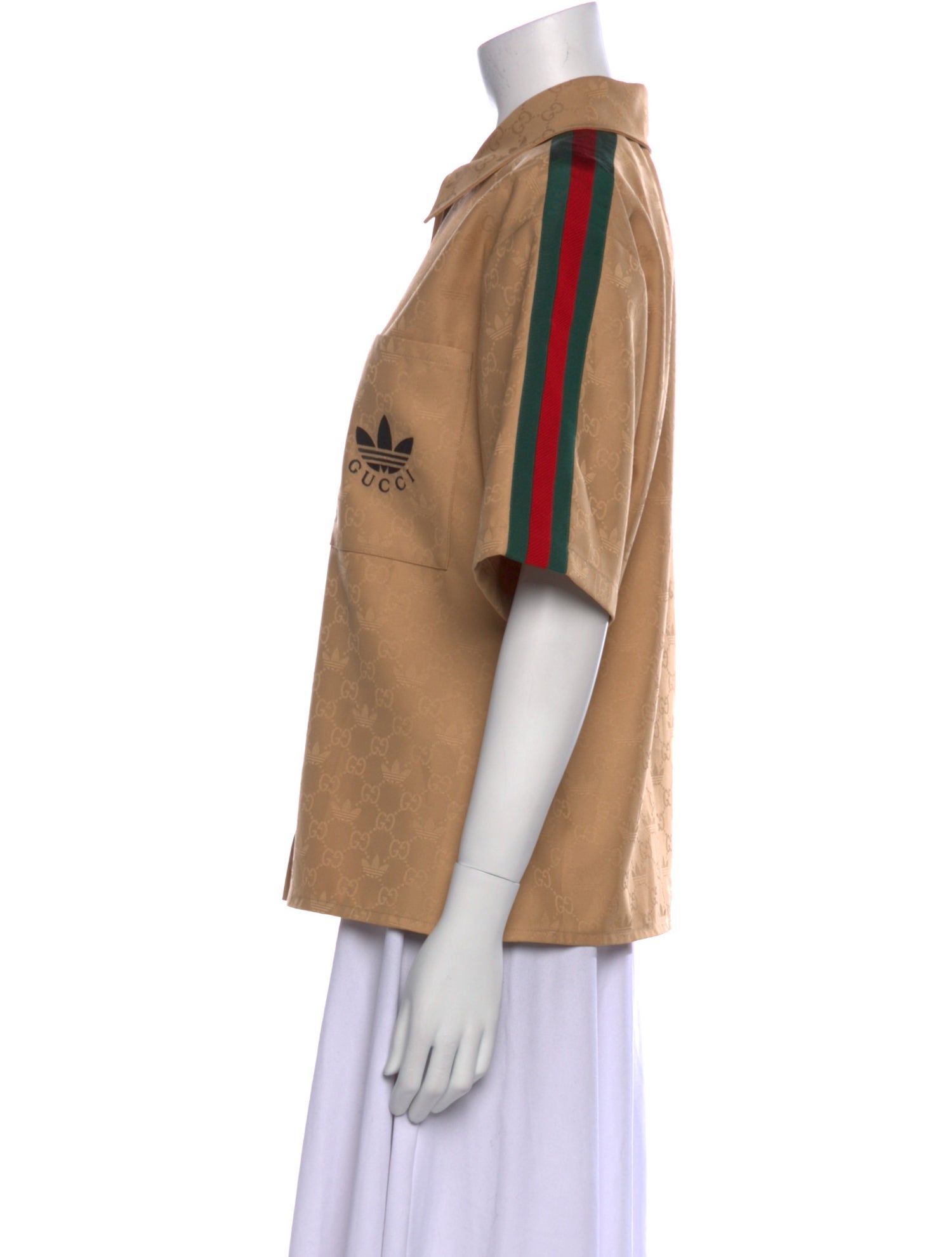 Gucci x Adidas 2022 Short Sleeve Button-Up Top w/ Tags