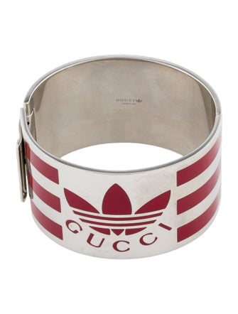 Gucci x Adidas Enamel Hinged Bangle Bracelet