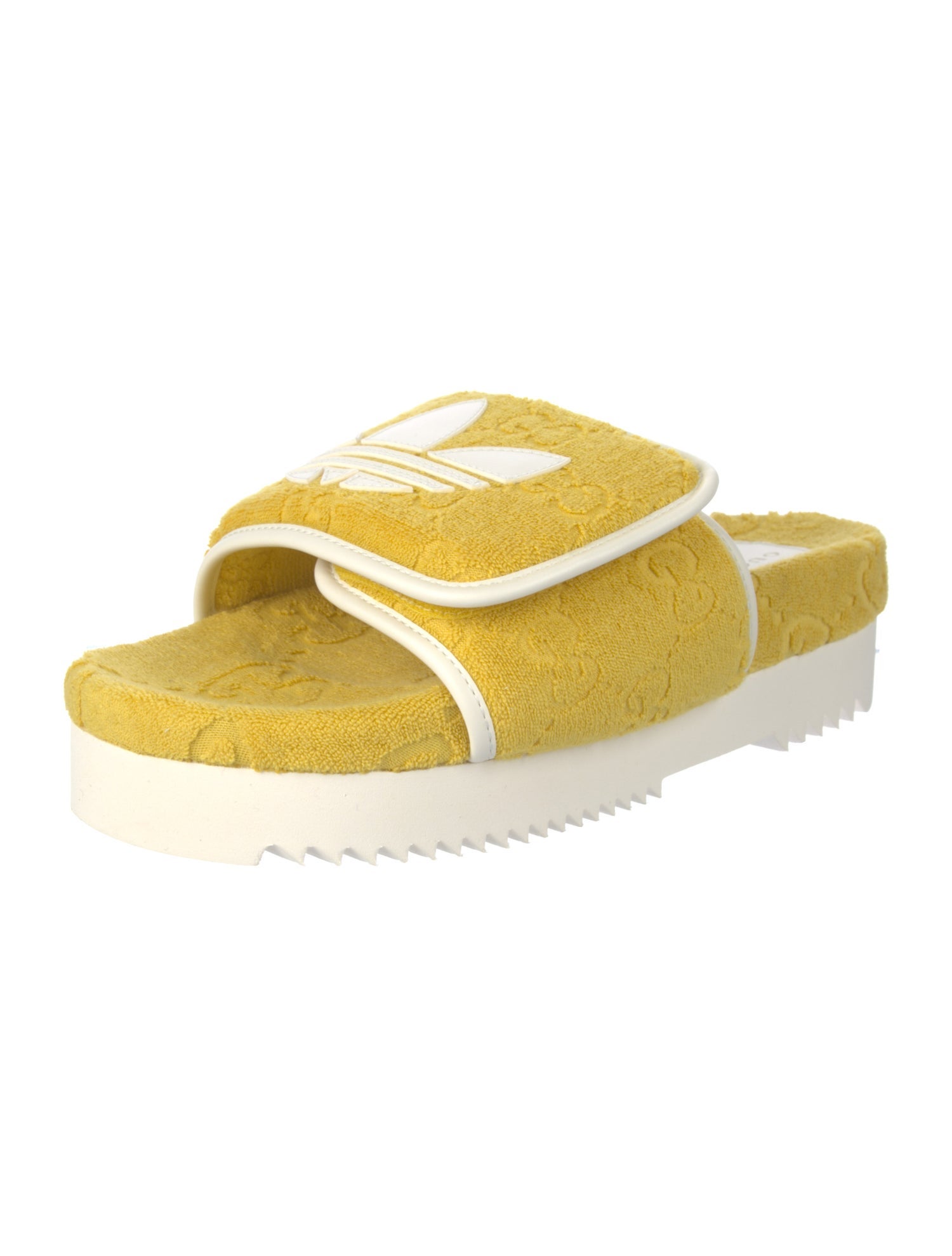 Gucci x Adidas GG Logo Terry Cloth Slides w/ Tags