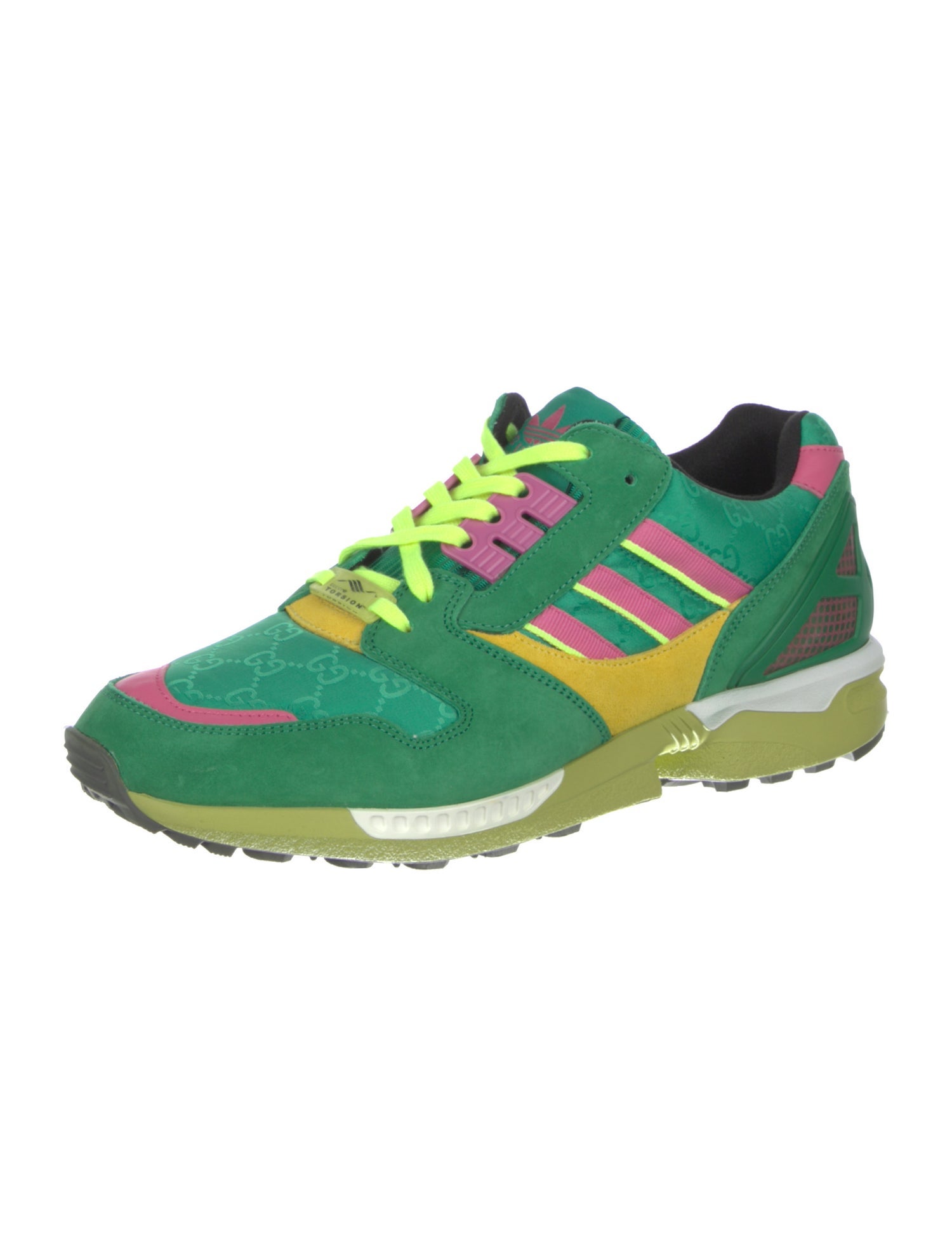Gucci x Adidas ZX 8000 'Green GG Monogram' Athletic Sneakers w/ Tags