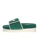 Gucci x Adidas GG Logo Terry Cloth Slides