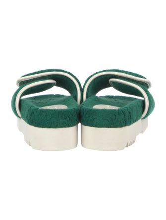 Gucci x Adidas GG Logo Terry Cloth Slides