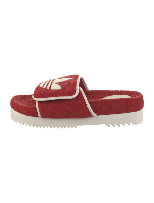 Gucci x Adidas GG Logo Terry Cloth Slides