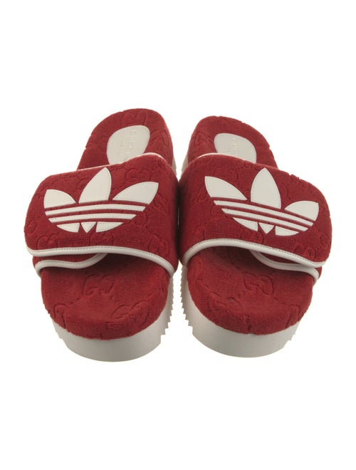 Gucci x Adidas GG Logo Terry Cloth Slides