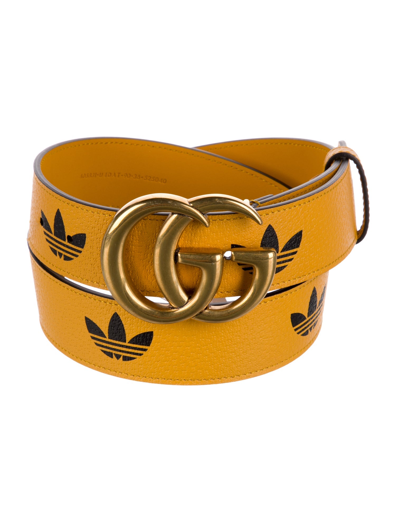 Gucci x Adidas Double G Logo Leather Belt