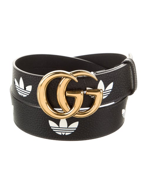 Gucci x Adidas Double G Logo Calfskin Waist Belt