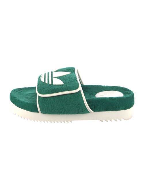 Gucci x Adidas GG Logo Terry Cloth Slides