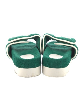 Gucci x Adidas GG Logo Terry Cloth Slides