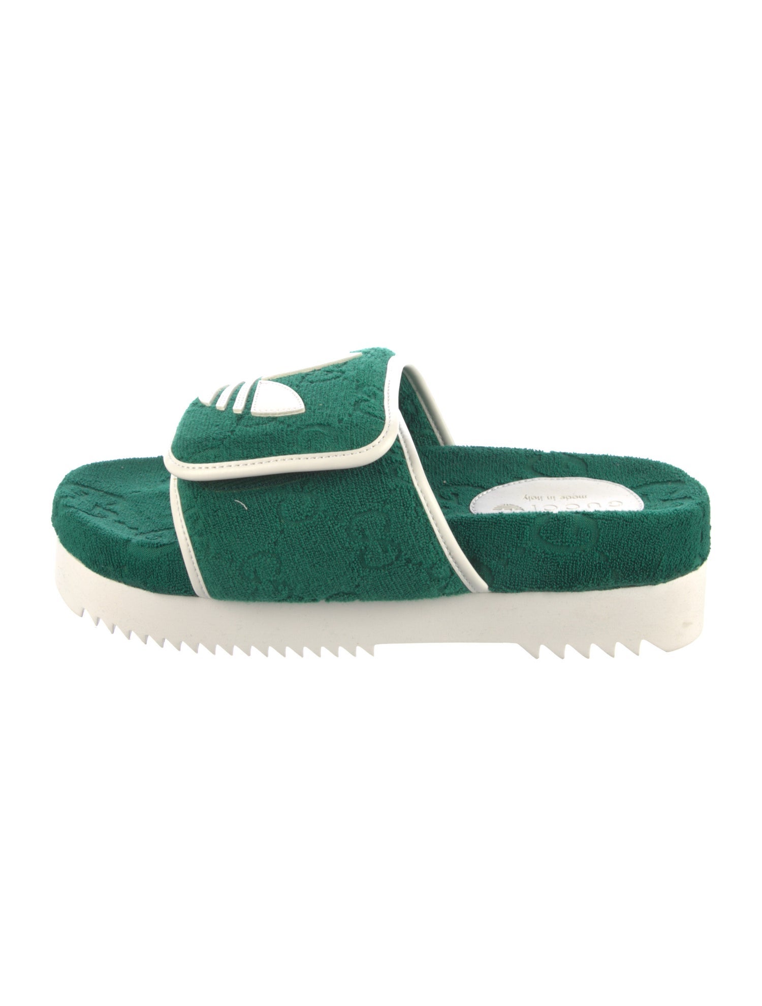 Gucci x Adidas 2022 Gucci x Adidas GG Logo Terry Cloth Slides Slides