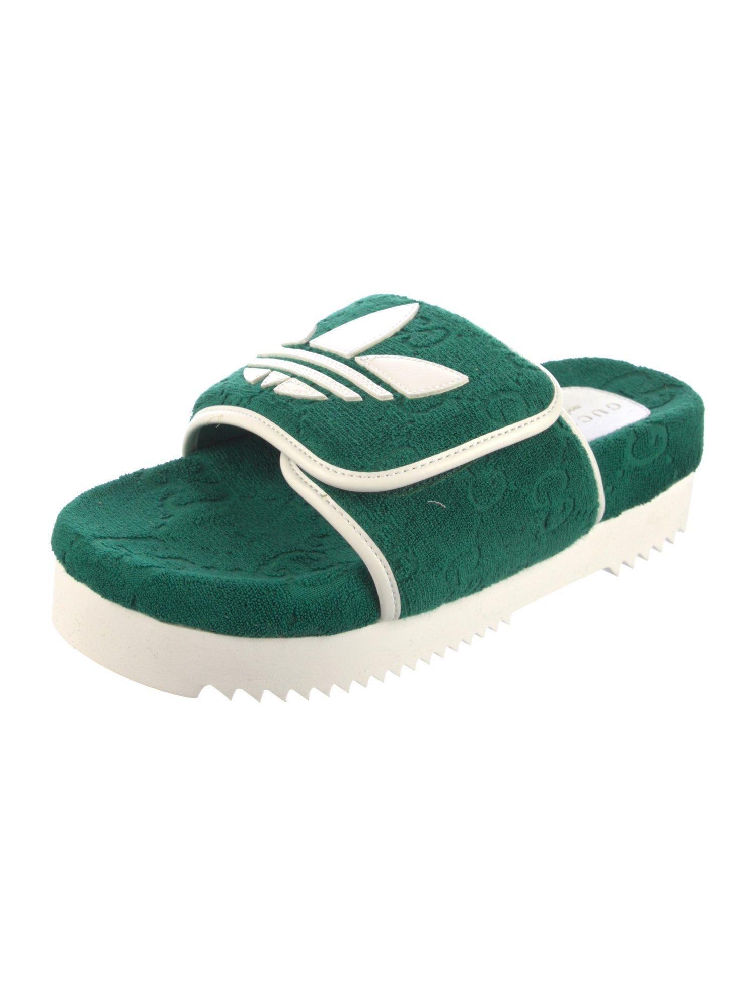 Gucci x Adidas 2022 Gucci x Adidas GG Logo Terry Cloth Slides Slides