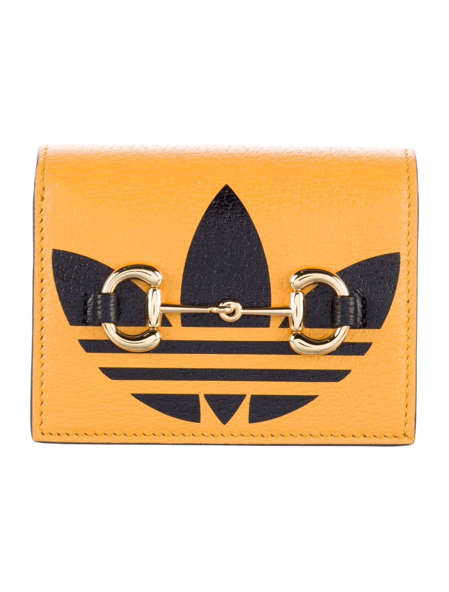 Gucci x Adidas 1955 Horsebit Accent Calfskin Compact Wallet