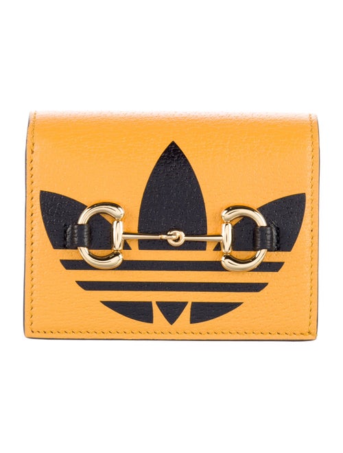 Gucci x Adidas 1955 Horsebit Accent Calfskin Compact Wallet