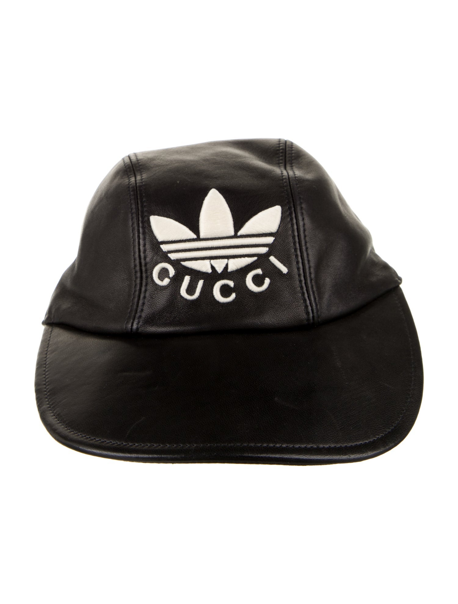 Gucci x Adidas Embroidered Panel Lambskin Cap