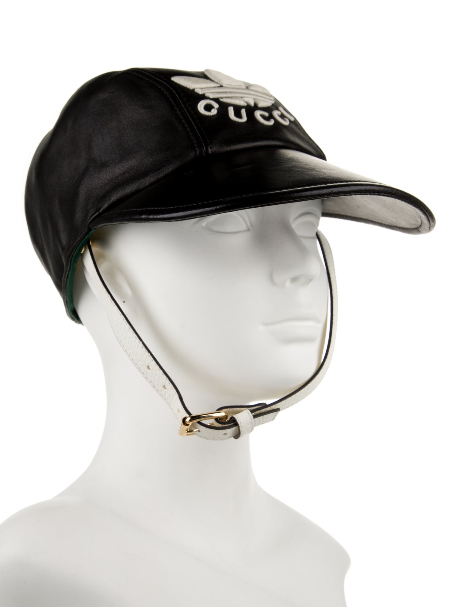 Gucci x Adidas Embroidered Panel Lambskin Cap