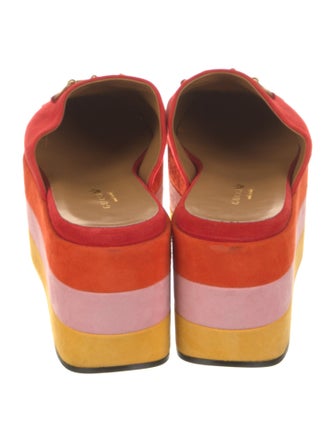 Gucci x Adidas Horsebit Accent Suede Mules