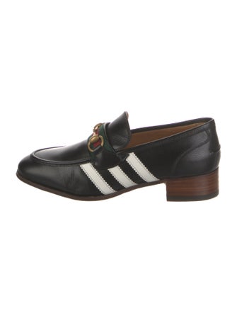 Gucci x Adidas Horsebit Accent Leather Mules