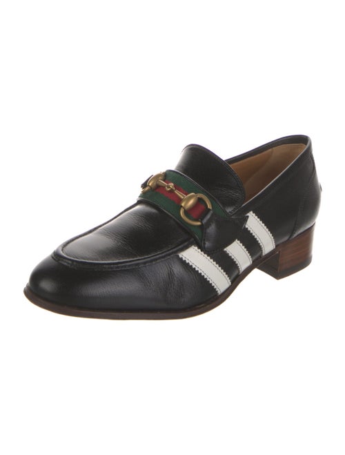 Gucci x Adidas Horsebit Accent Leather Mules
