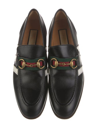 Gucci x Adidas Horsebit Accent Leather Mules