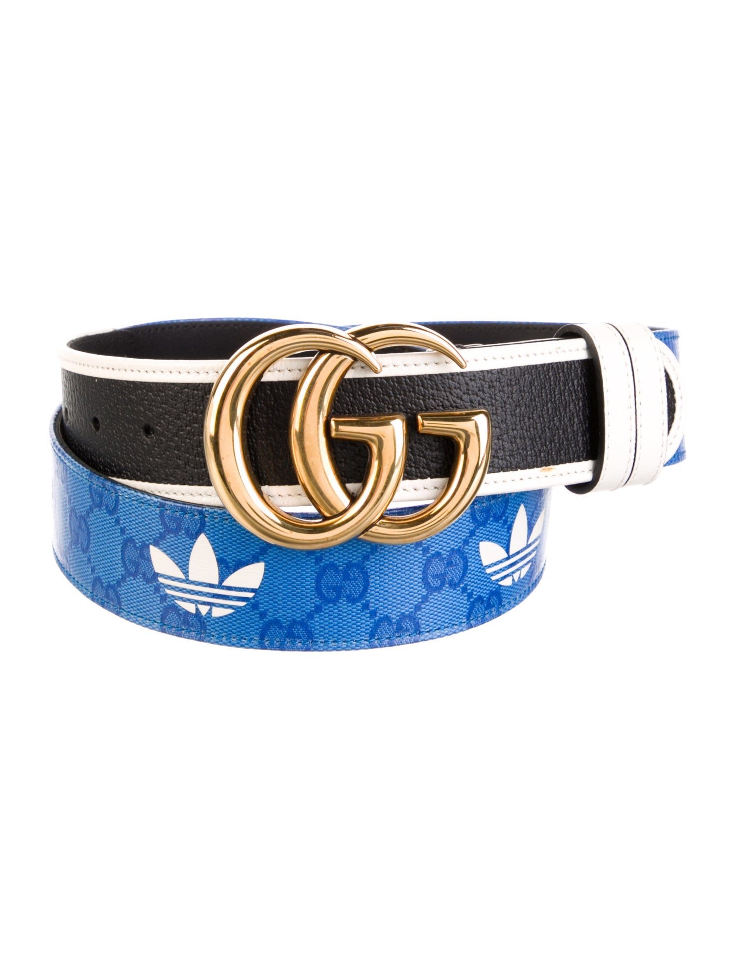 Gucci x Adidas GG Supreme Leather Trim Embellishment Belt