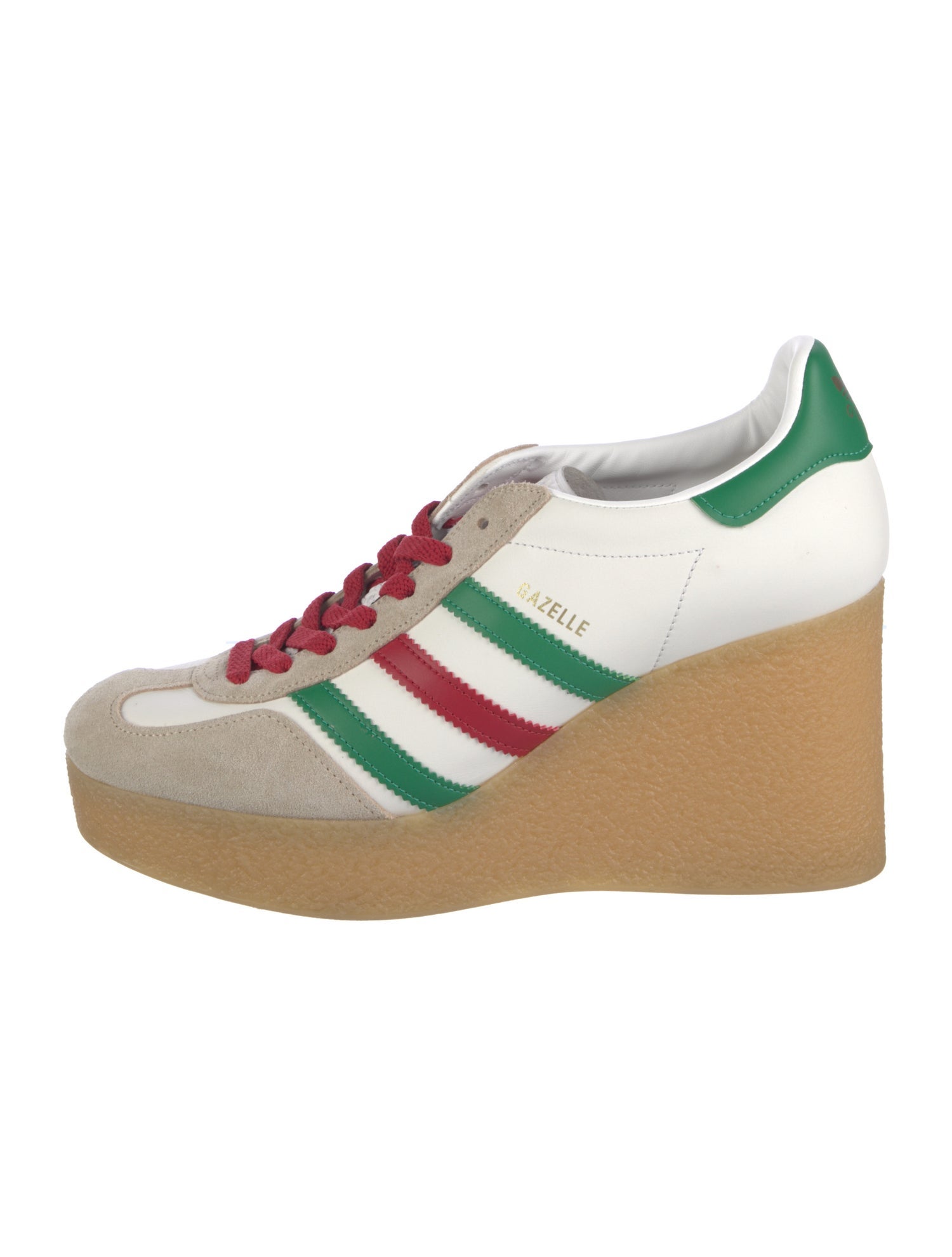 Gucci x Adidas Leather Printed T-Strap Pumps