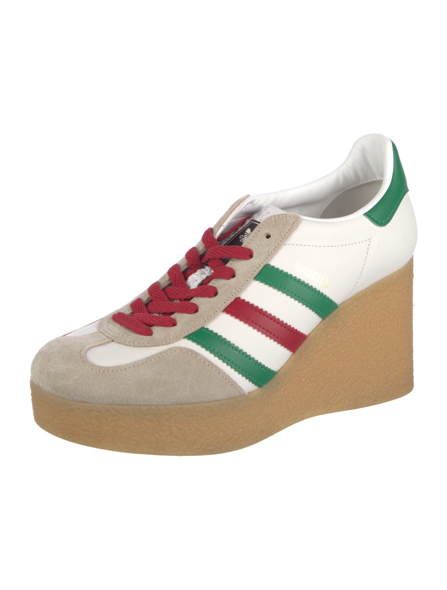 Gucci x Adidas Leather Printed T-Strap Pumps