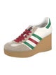 Gucci x Adidas Leather Printed T-Strap Pumps