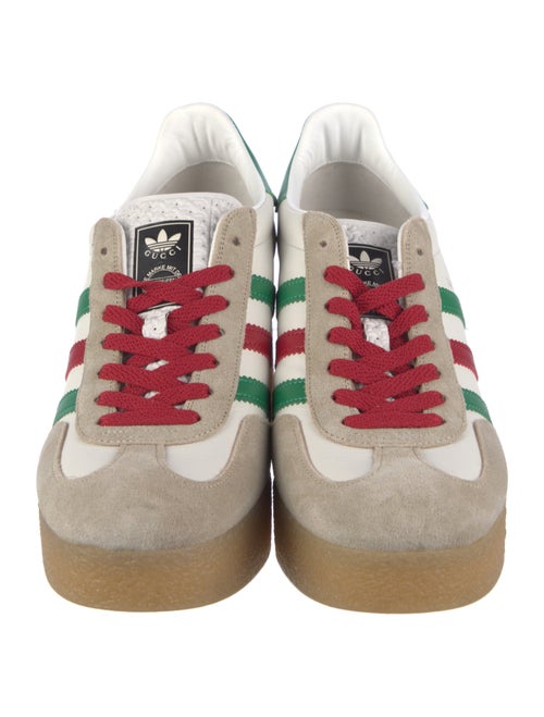 Gucci x Adidas Leather Printed T-Strap Pumps