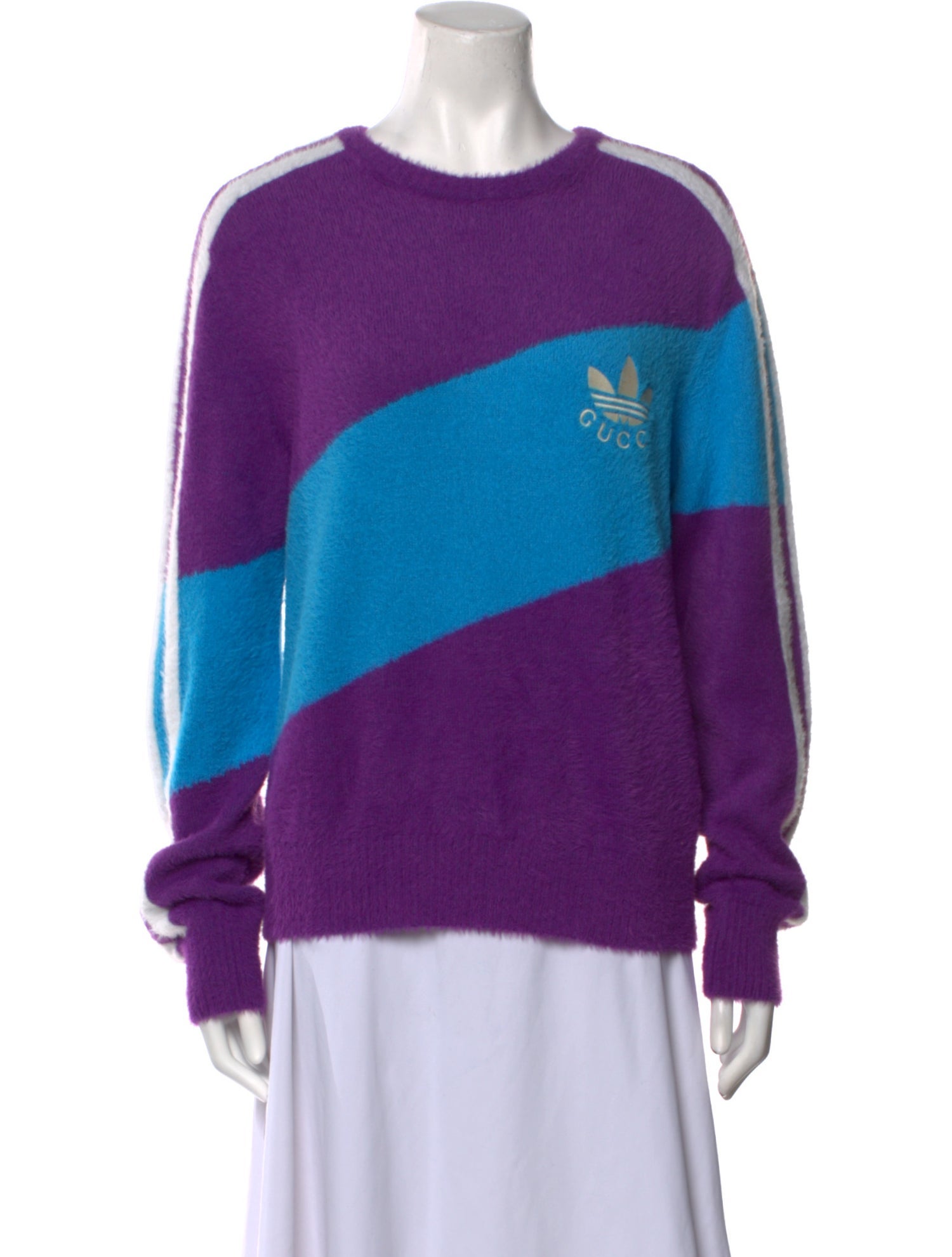 Gucci x Adidas 2023 Striped Crewneck Pullover Sweater